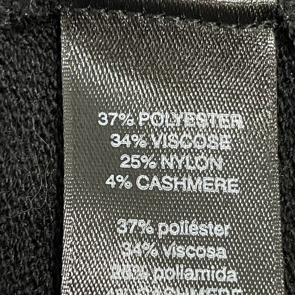 WHITE HOUSE BLACK MARKET Black Shimmer Open Front Gathered Back Cardigan XS - Picture 9 of 12